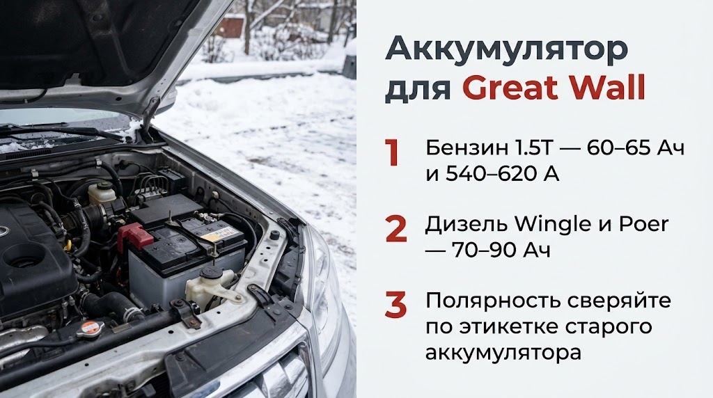 Аккумулятор для Great Wall