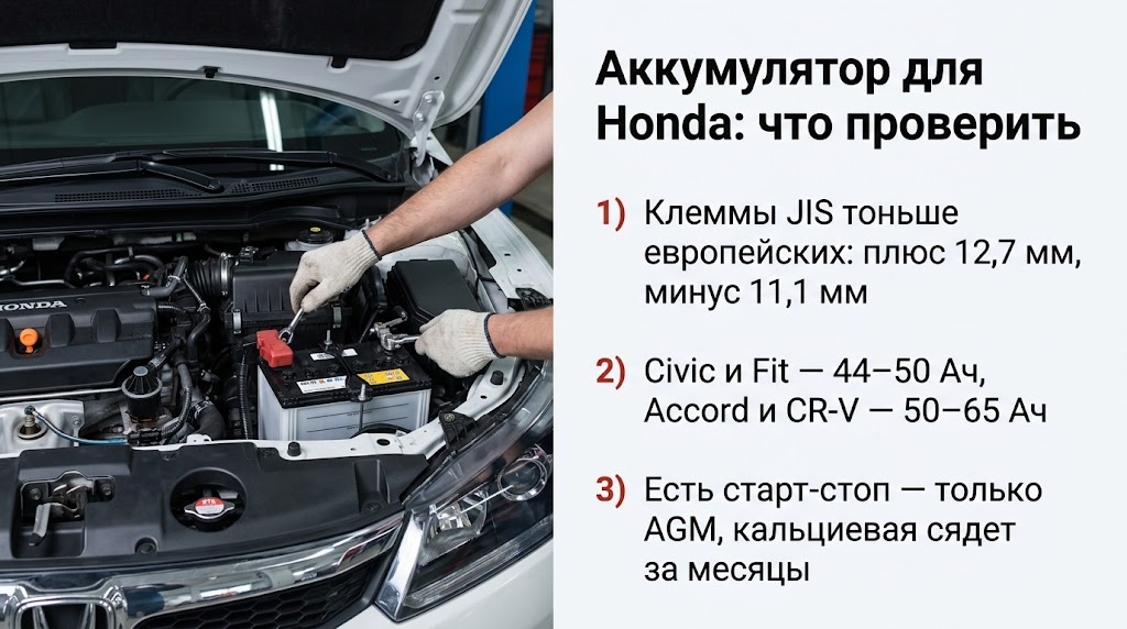 Аккумулятор для Honda: что проверить
