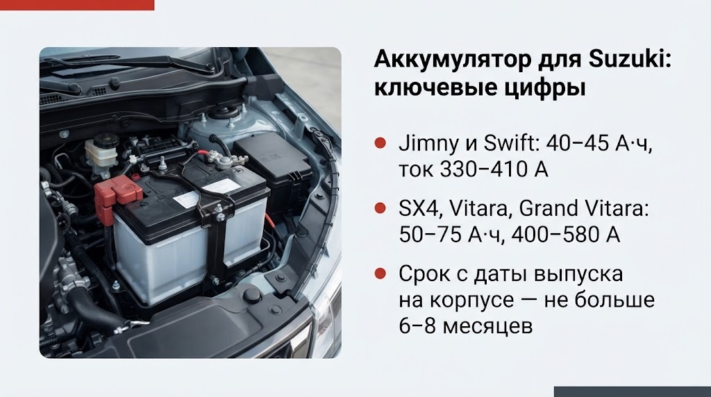 Аккумулятор для Suzuki: ключевые цифры