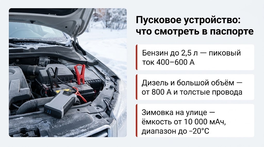 Пусковое устройство: что смотреть в паспорте