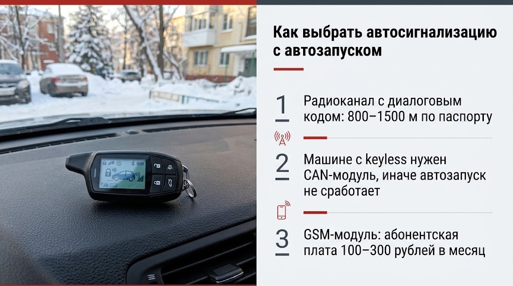 Как выбрать автосигнализацию с автозапуском